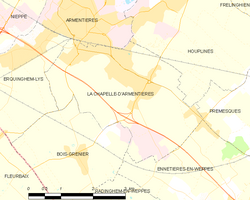 Map commune FR insee code 59143